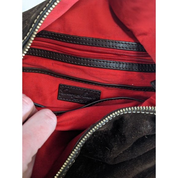 Dooney & Bourke Brown Suede Vintage Leather Crossbody Bag - Picture 2 of 11